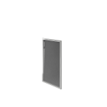 Дверь стеклянная в рамке низкая правая LT-S3RПр